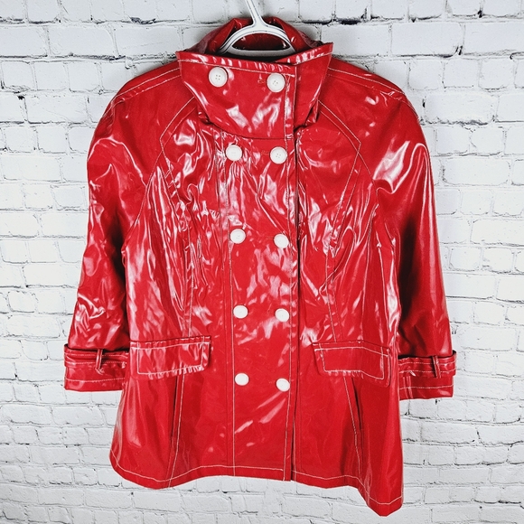 BLACK RIVET | double breasted waterproof peacoat raincoat - Picture 2 of 9
